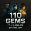 ۱۱۰ جم فری فایر با آیدی