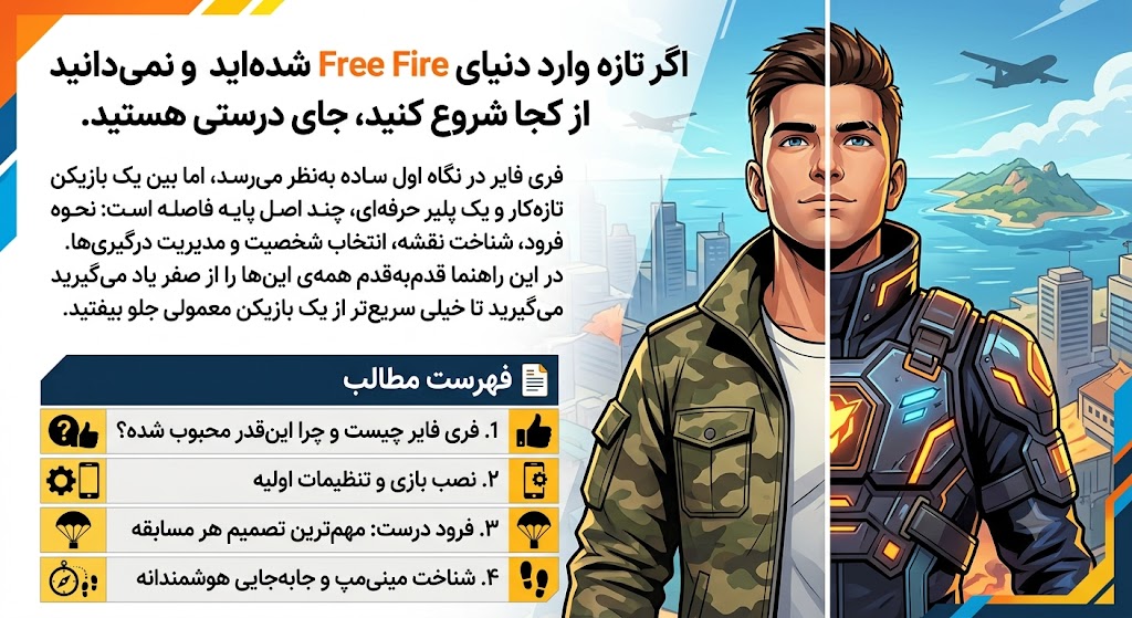آموزش بازی فری فایر از صفر برای مبتدیان