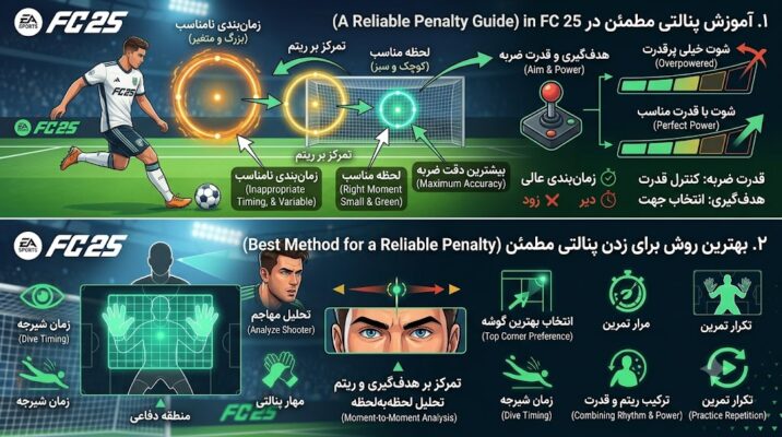 آموزش پنالتی زدن در FC 25؛ چطور پنالتی‌ها را گل کنیم و مهار کنیم؟