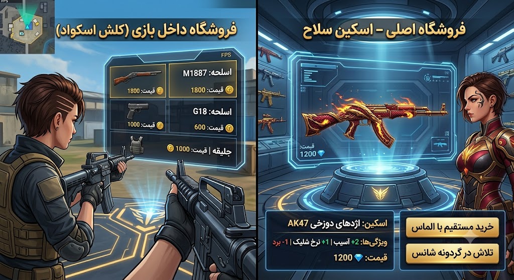 آموزش کامل خرید تفنگ در فری فایر