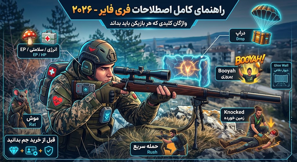 اصطلاحات فری فایر: راهنمای کامل واژگان بازی ۲۰۲۶
