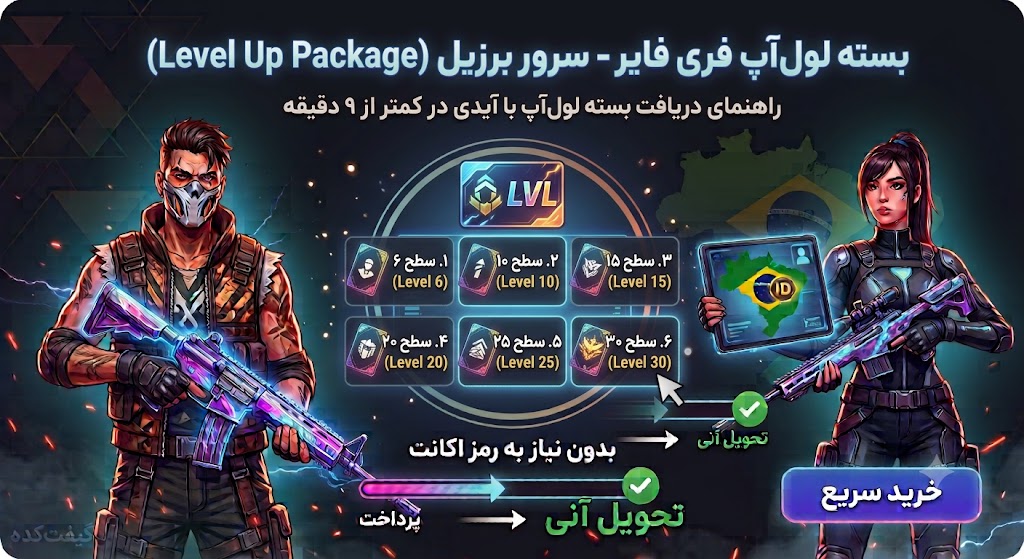لول آپ پس فری فایر سرور برزیل (Level Up Pass)